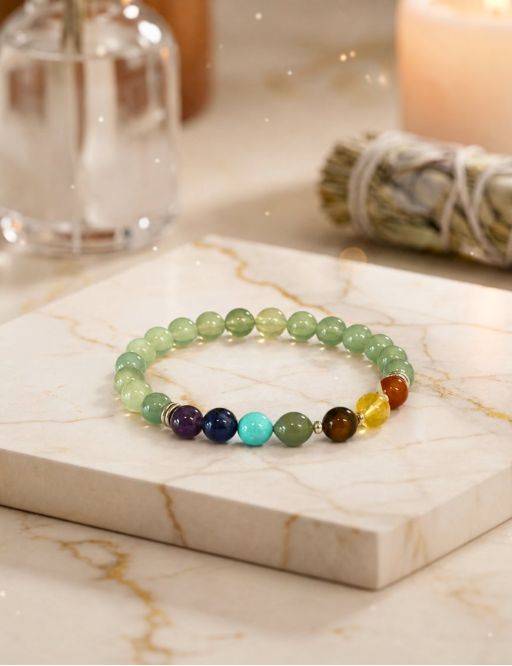 Bracelet perles 8mm - Aventurine - 7 Chakras