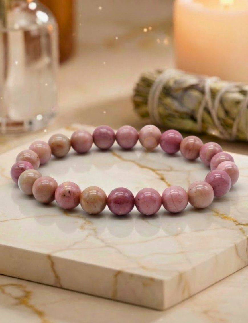 Bracelet Rhodonite Unie perles 8mm
