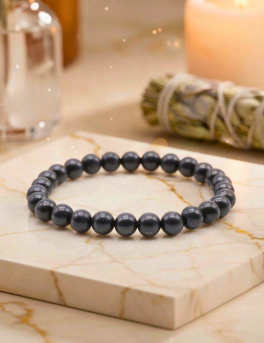 Bracelet Shungite perles 6mm