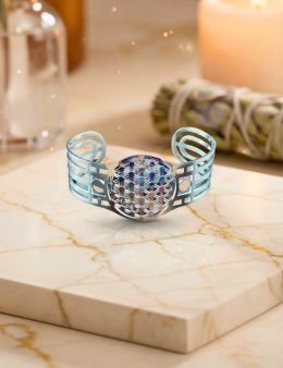 Bracelet acier inoxydable Fleur de vie