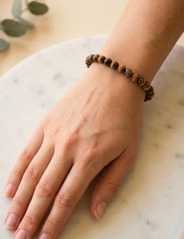 Bracelet perles Oeil de tigre 6 mm