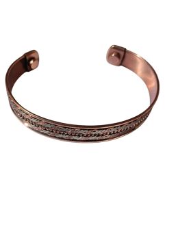 Bracelet Magnétique en Cuivre – Tresse Épi d’Abondance