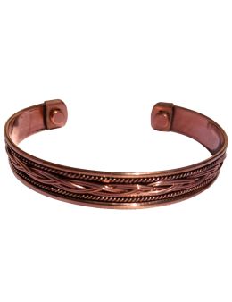 Bracelet Magnétique en Cuivre – Vagues Entrelacées Bracelet Magnétique en Cuivre – Vagues Entrelacées