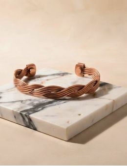 Bracelet Magnétique en Cuivre – Onde Infinie