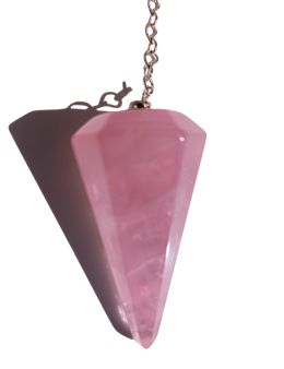 Pendule divinatoire - Facettes en Quartz rose