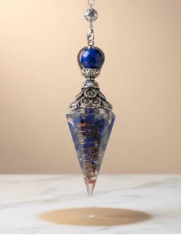 Pendule divinatoire Lapis-Lazuli cône 6 faces | Vérité & clarté