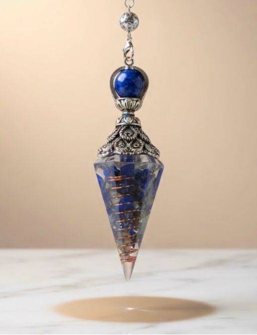 Pendule divinatoire Lapis-Lazuli cône 6 faces | Vérité & clarté