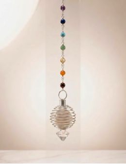 Pendule spirale et cristal de roche | Radiesthésie
