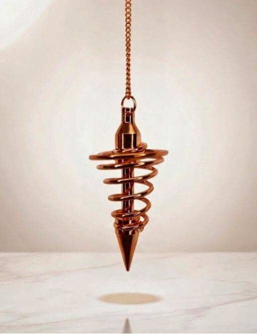 Pendule spirale cuivrée grand modèle | Radiesthésie Pendule spirale cuivrée grand modèle | Radiesthésie