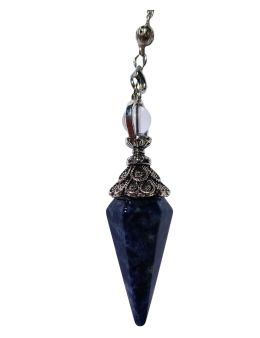 Pendule cône Sodalite 6 faces