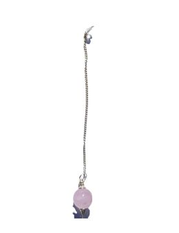 Pendule divinatoire goutte en Quartz Rose