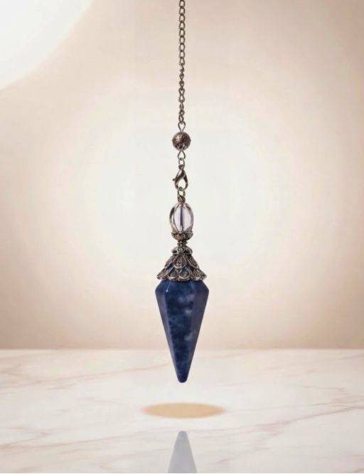 Pendule cône sodalite 6 faces - Radiesthésie & clarté mentale