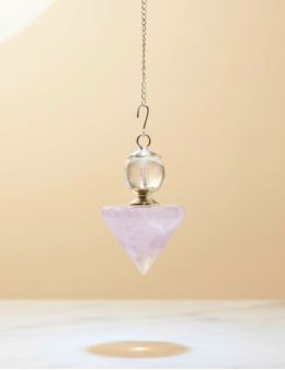 Pendule divinatoire pierres pointe conique et sphère