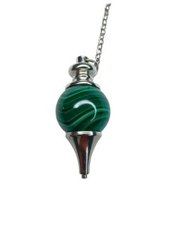 Pendule goutte malachite : transformation & radiesthésie