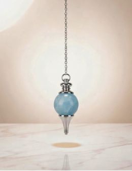 Pendule goutte aigue-marine : paix & radiesthésie