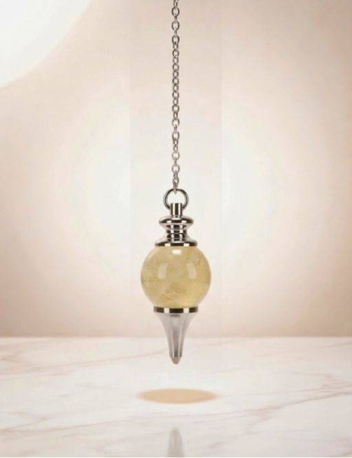 Pendule citrine : joie, abondance & radiesthésie