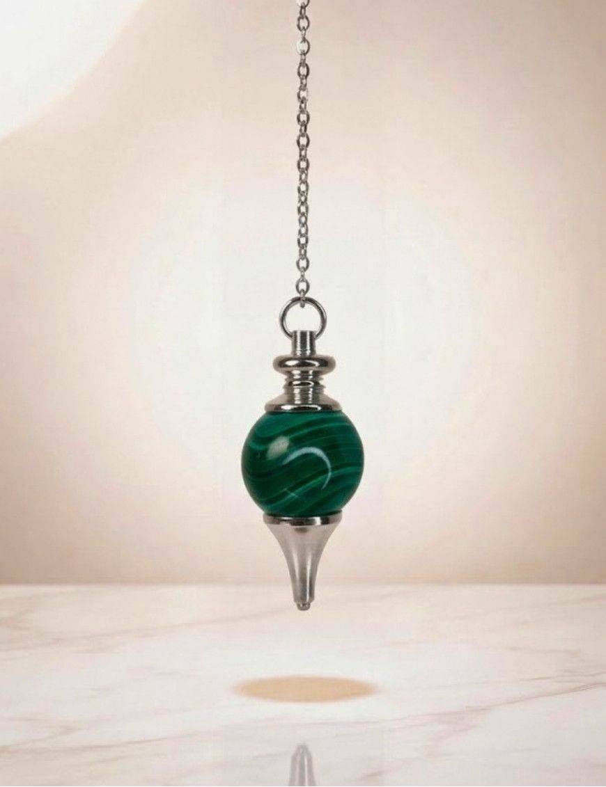 Pendule malachite : transformation & courage d'avancer & radiesthésie