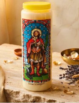 Neuvaine vitrail Saint Expédit : 9 jours, causes urgentes