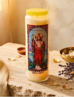 Neuvaine vitrail : Jésus Christ + prière au dos