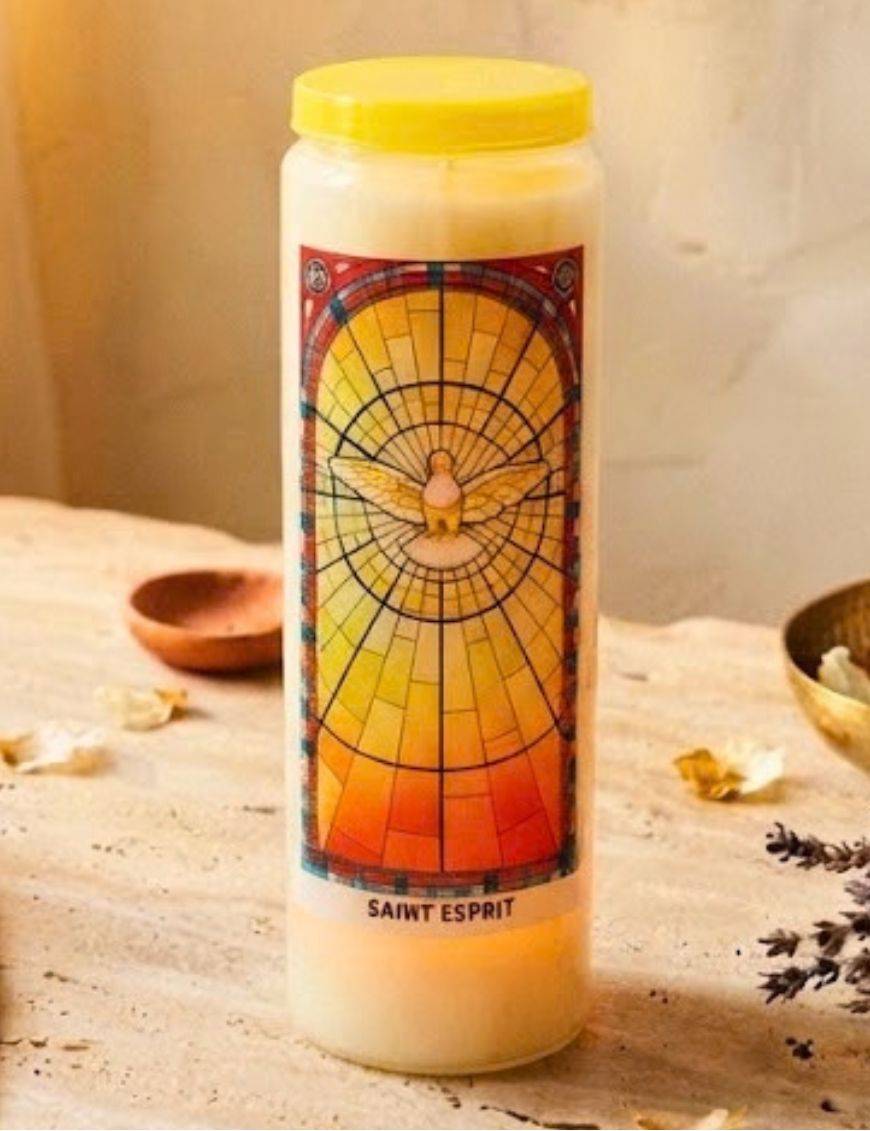 Neuvaine vitrail Saint-Esprit : 9 jours, lumière et sagesse