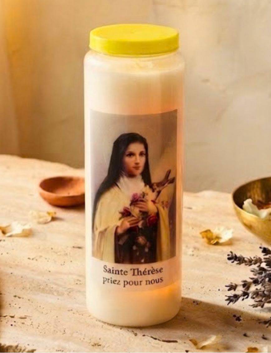 Bougie de neuvaine Ste Thérèse + prière