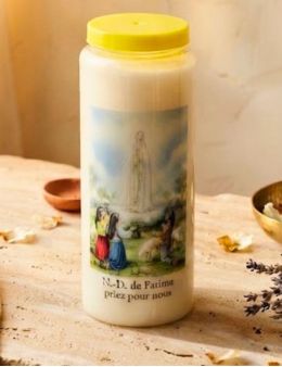 Bougie de neuvaine Fatima + prière
