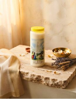 Bougie de neuvaine Fatima + prière