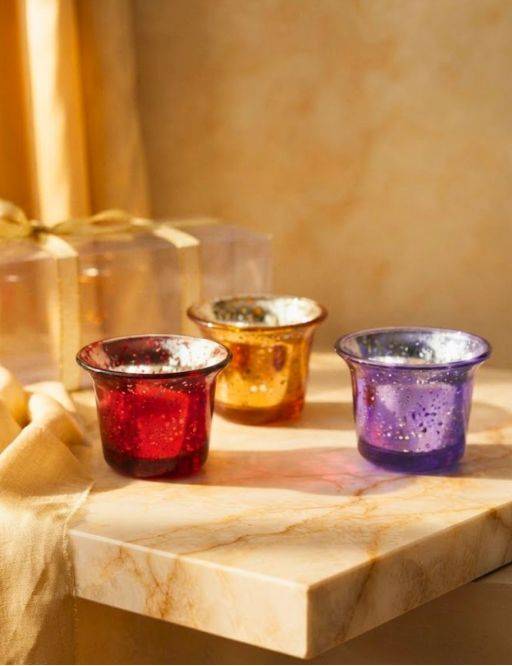Set de 3 Bougeoirs Couleurs