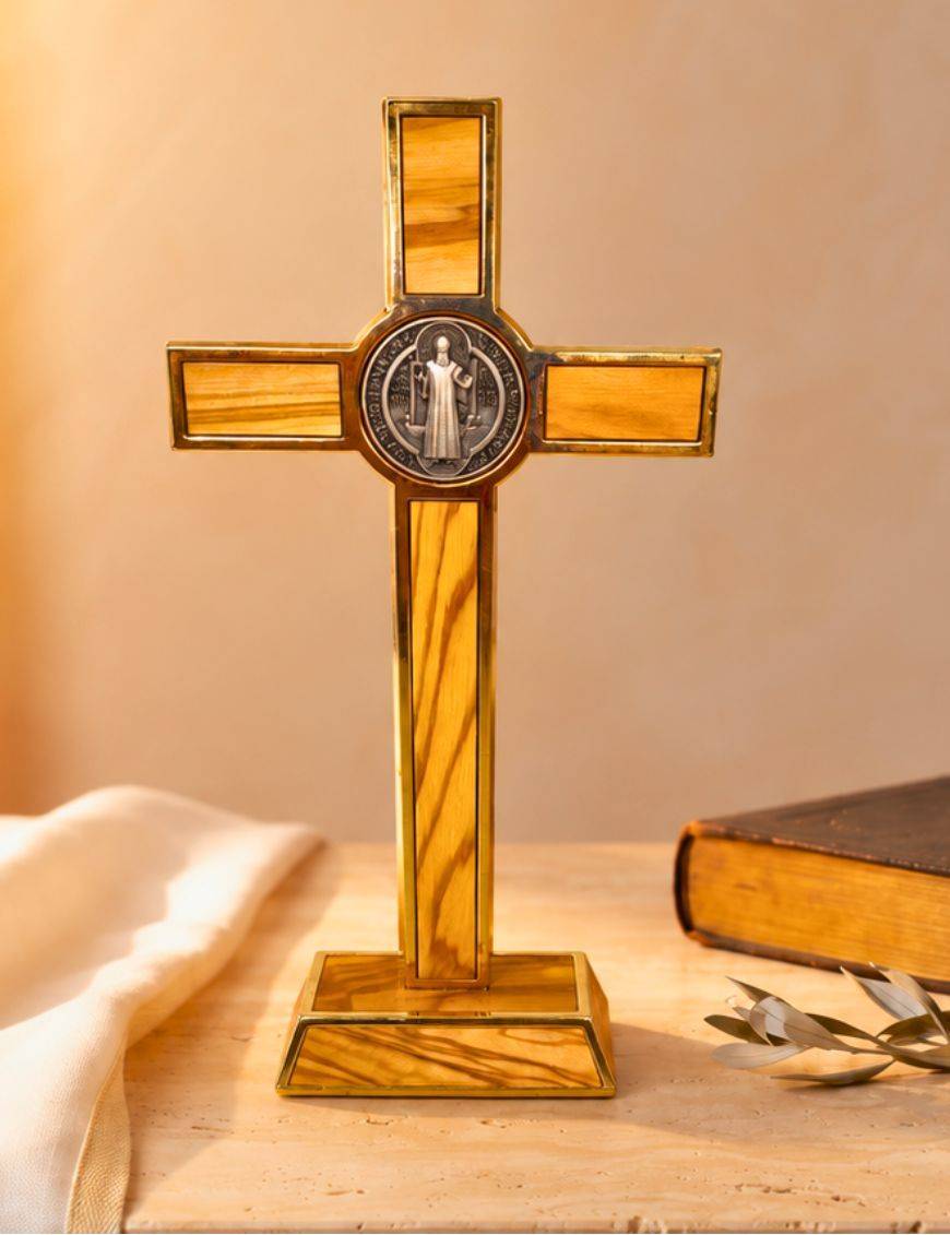 Calvaire métal - 20cm - Olivier - Saint Benoît