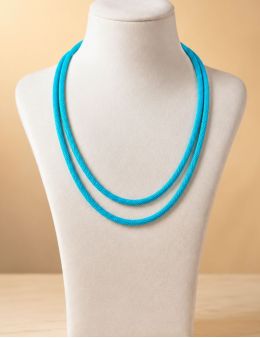 Collier/Chaîne métal - 60 cm - Bleu