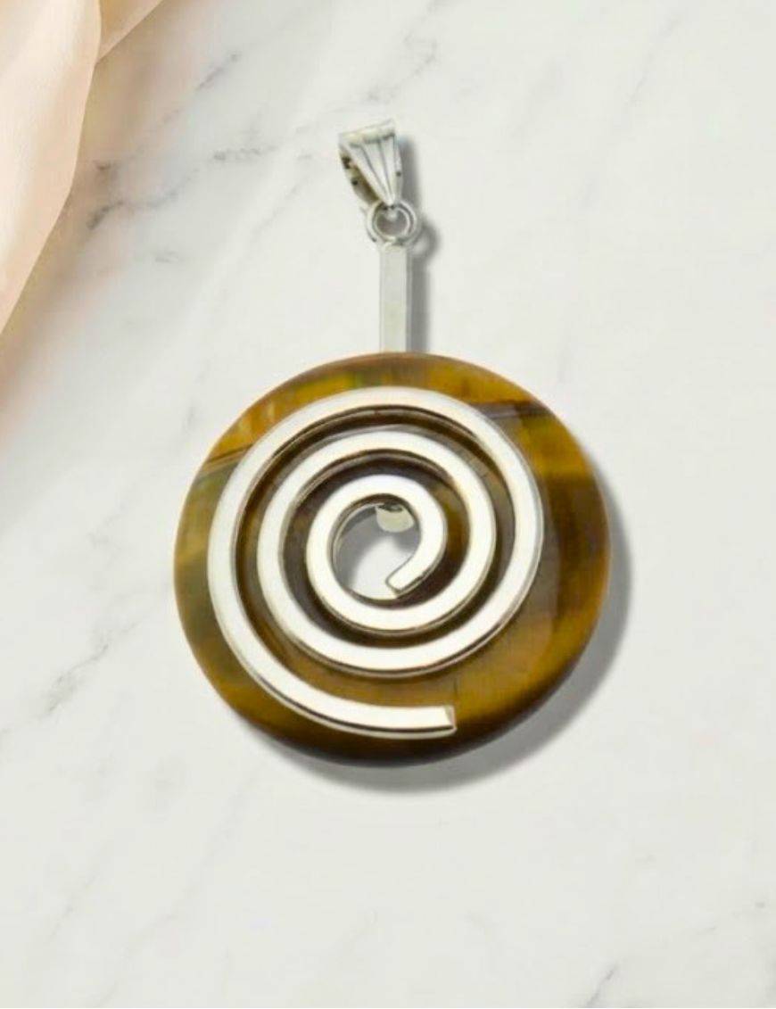 Pendentif Argenté Porte Donut / Pi 