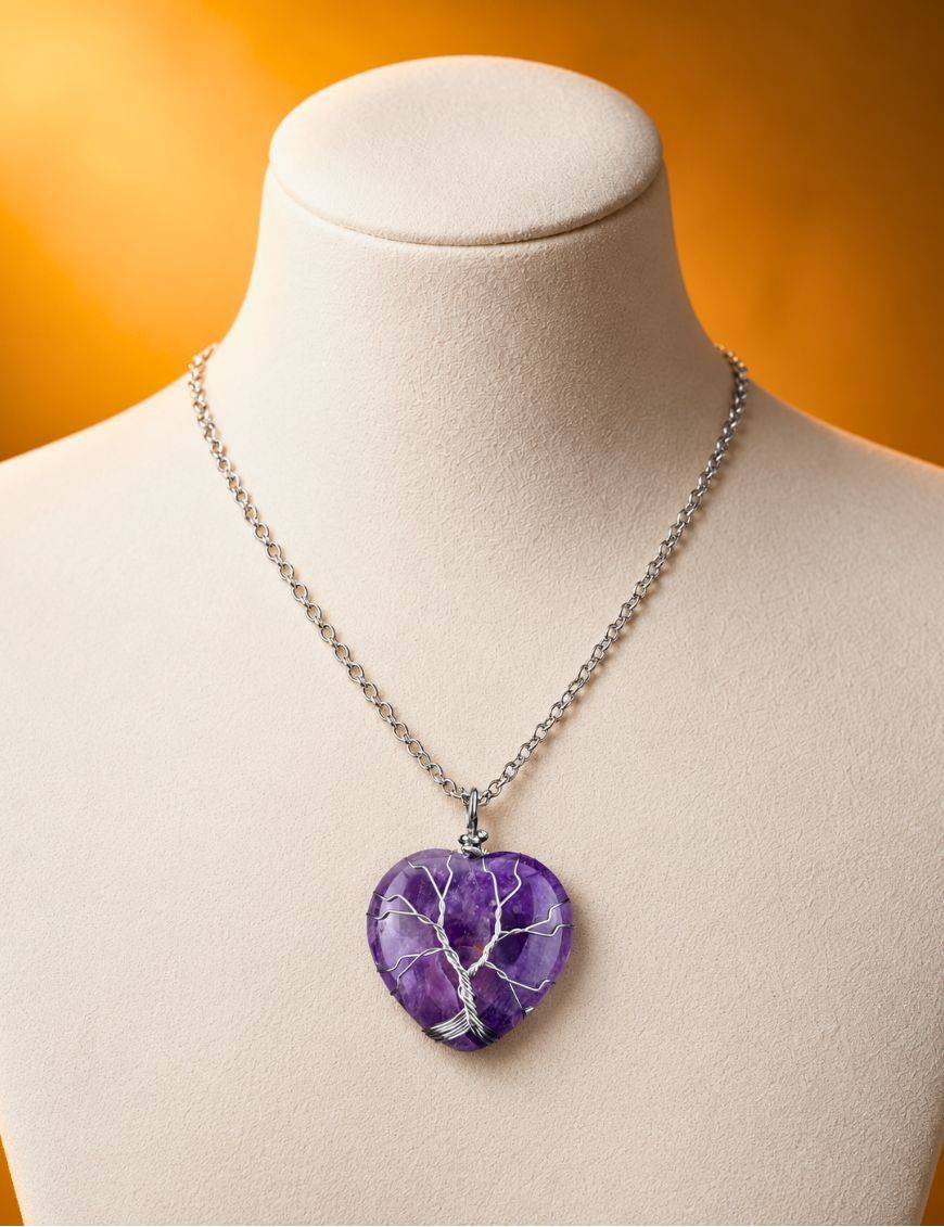 Collier Arbre de Vie avec Améthyste