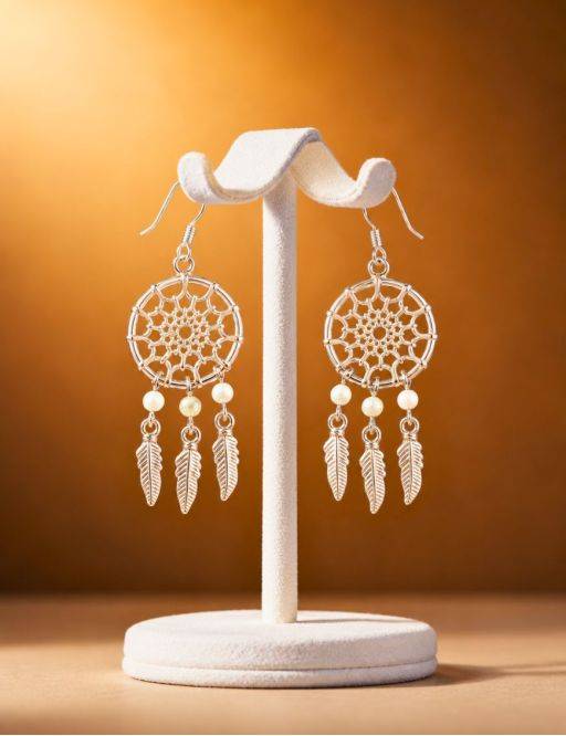 Lot boucles d'oreilles et Pendentif - Blanc - Argent
