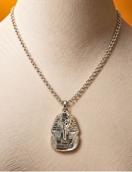 Pendentif Toutânkhamon argenté | Masque du pharaon