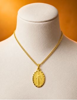 Médaille Vierge Miraculeuse plaqué or | Clarté & lumière