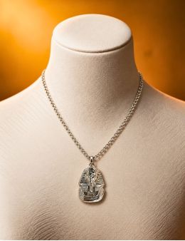 Pendentif Toutânkhamon argenté | Masque du pharaon