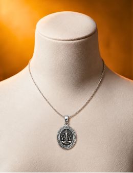 Pendentif Argent /Noir - Ganesh