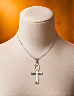Pendentif Croix Ankh - Argent - 2.5 cm
