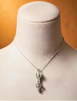 Pendentif Vajra tibétain argent 925 - symbole de la foudre