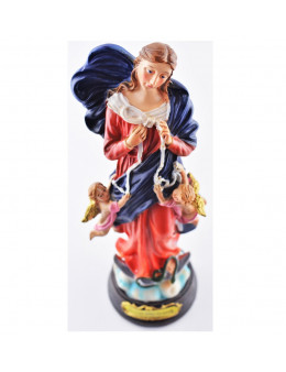 Statue résine peinte à la main Marie qui défait les noeuds 