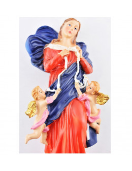 Statue résine peinte à la main Marie qui défait les noeuds 