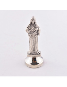 Statue métal Sacré Coeur Jésus - Socle Adhésif - 5,5 cm