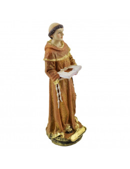 Statue Saint Antoine avec livre en résine 20 cm