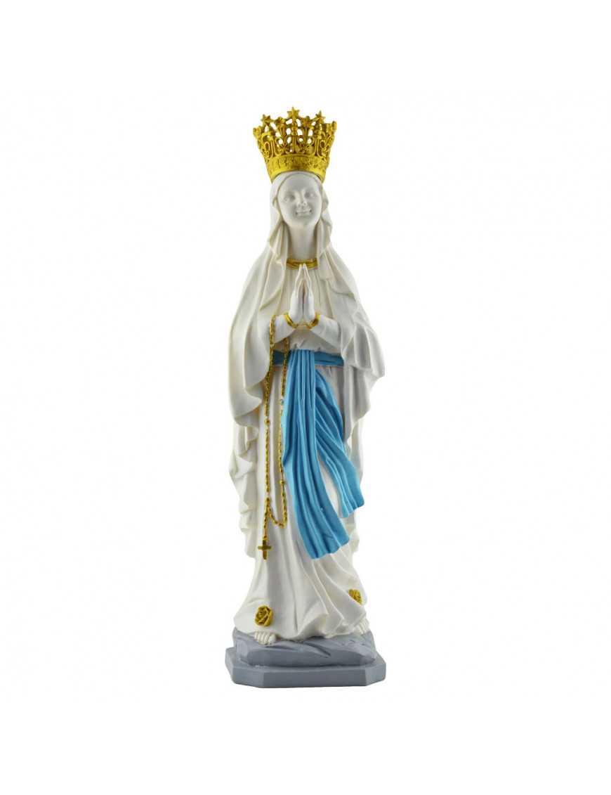 Statue Vierge du Rosaire en résine 30 cm