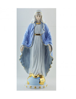 Statue Vierge Miraculeuse en porcelaine 25 cm