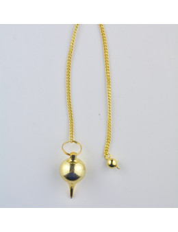 Pendule métal goutte avec chaîne 2,5 cm