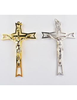 Croix en métal 12 cm avec Christ 