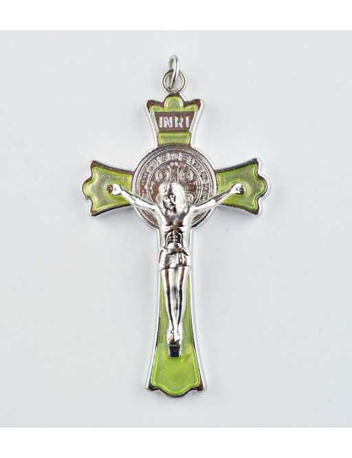 Croix de Saint Benoit 7 cm phosphorescente