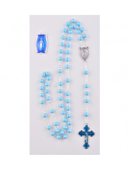 Chapelet chaînette avec croix et médaille émaillées