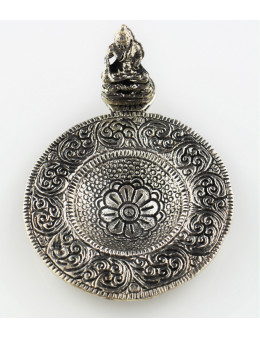 Brûle-encens Bouddha en métal rond